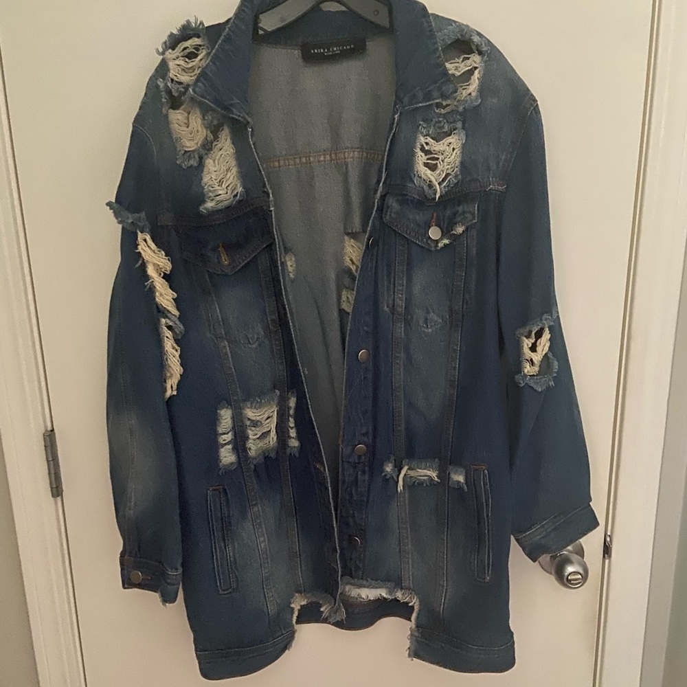 Akira distressed denim jacket